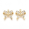 Brass Micro Pave Cubic Zirconia Pendants KK-N257-46G-1