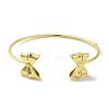 Rack Plating Brass Bowknot Open Cuff Bangles BJEW-P323-02G-2