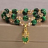 Dyed Natural Tiger Eye Beads Stretch Bracelets FS-WGE9EC2-01-1