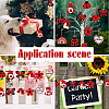 SUNNYCLUE 1 Set Ladybug Wood Pendant Decorations DIY-SC0026-45-5