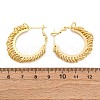 Brass Hoop Earrings EJEW-R025-31G-5