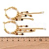 Brass Tassel Hoop Earrings EJEW-R014-10G-5