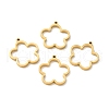 Ion Plating(IP) 304 Stainless Steel Open Back Bezel Pendants STAS-K208-17-1