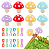  Mushroom Silicone Knitting Needle Stoppers SIL-NB0001-28-1
