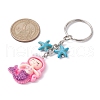 Mermaid Opaque Resin Pendant Keychain X1-KEYC-JKC00624-03-3