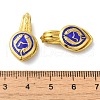 Rack Plating Brass Enamel Buddhist Pendants KK-P276-25G-01-3