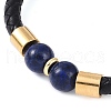 10.5mm Round Natural Lapis Lazuli Bead Bracelets BJEW-A009-07G-02-2