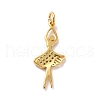 Rack Plating Brass Micro Pave Cubic Zirconia Pendants KK-I688-13G-3