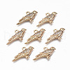 Brass Micro Pave Cubic Zirconia Pendants KK-S359-033-RS-1