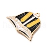 Alloy Enamel Pendants ENAM-D302-02KCG-02A-2