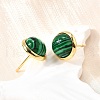 Brass Half Round Stud Earrings EJEW-Z124-03G-3