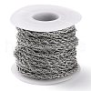 Tarnish Resistant 304 Stainless Steel Rope Chains CHS-G027-08C-P-3
