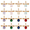 AHADERMAKER 16Pcs 8 Colors Glass Pendants GLAA-GA0001-31-1