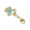 Angel Glass Pearl & Glass Seed Beaded Pendant Decorations HJEW-MZ00210-4