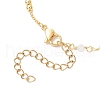 2Pcs 2 Styles Handmade Brass Curb Chains with Faceted Glass Links Bracelet & Finger Ring Bracelet Set BJEW-JB11772-5