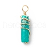 Natural Imperial Jasper Pendants PALLOY-JF01817-07-2