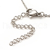 304 Stainless Steel Turtle Charm Anklet with Round Natural White Jade Beads for Women AJEW-AN00498-04-5