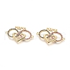 Brass Micro Pave Cubic Zirconia Links connectors ZIRC-G152-13G-1