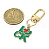 Saint Parker's Day Clover & Hat Alloy Enamel Pendant Decoration HJEW-JM02799-3