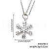 Elegant Brass Micro Pave Clear Cubic Zirconia Snowflake Hoop Earrings & Pendant Necklaces for Women ET8021-4-1