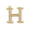 Rack Plating Brass Micro Pave Cubic Zirconia Pendant KK-H449-76G-02-1