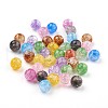 Transparent Crackle Acrylic Beads X-MACR-E025-24-10mm-1