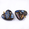 Assembled Bronzite and Imperial Jasper Pendants G-T111-04G-3