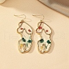 Resin with Dried Flower Dangle Earrings for Women PW-WG38954-01-1