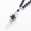 Alloy Pendant Necklace NJEW-E129-01B-2