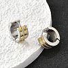 304 Stainless Steel Two Tone Hoop Earrings EJEW-D308-15PG-4