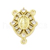 Brass Clear Cubic Zirconia Virgin Mary Chandelier Component Links KK-D325-07G-03-1