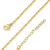 Rack Plating Brass Oval Link Chain Necklace NJEW-A035-06G-01-4