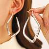 Rhombus Alloy Stud Earrings WG16A82-09-1