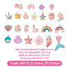 46Pcs 23 Styles Opaque & Transparent Resin Pendants RESI-TA0001-57-4