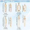 FINGERINSPIRE 4Pcs 4 Styles Baroque Natural Keshi Pearl Pendants PEAR-FG0001-01-2