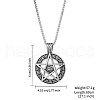 Antique Silver Stainless Steel Pendant Necklaces for Men NE5271-2-2