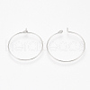 304 Stainless Steel Hoop Earring Findings STAS-T047-17-4