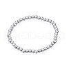 Non-Tarnish 201 Stainless Steel Round Beaded Stretch Bracelet for Men Women BJEW-N017-163A-01-1