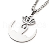 Non-Tarnish 304 Stainless Steel Pendant Necklaces NJEW-P306-05P-1