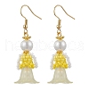 Human Handmade Glass Seed Beads Dangle Earrings EJEW-MZ00446-01-2
