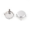 201 Stainless Steel Sew on Prong Settings STAS-T032-01-14mm-P-2