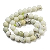 Natural Dendritic Jasper Beads Strands G-E571-A05-03-3