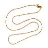 Vacuum Plating 304 Stainless Steel Round Snake Chain Necklace NJEW-S420-009C-G-3