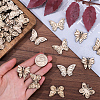 SUNNYCLUE 200Pcs Laser Cut Wood Shapes WOOD-SC0001-75-3