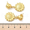 Flower 304 Stainless Steel Dangle Stud Earrings EJEW-A125-44G-5