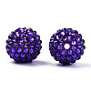Resin Rhinestone Bubblegum Ball Beads RESI-S260-20mm-S14-2