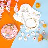 24Pcs 8 Style Halloween Theme Alloy Enamel Pendants ENAM-SZ0004-24-4