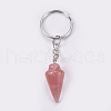 Cherry Quartz Glass Keychain KEYC-P041-A08-2