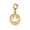 Smiling Face 304 Stainless Steel Pendant Decorations STAS-H202-33G-1