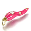 Brass Enamel Pendants X-KK-B026-15G-B-3